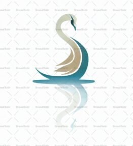 Anmutiger Schwan und Spiegelung